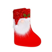 Moocorvic Large Christmas Stockings Sequins Hanging Stocking Gift Bag for Holiday Fireplace Wall Xmas Tree Party Hanging Decoration